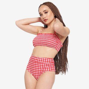 Midnight Hour Red & White Gingham Swim Set